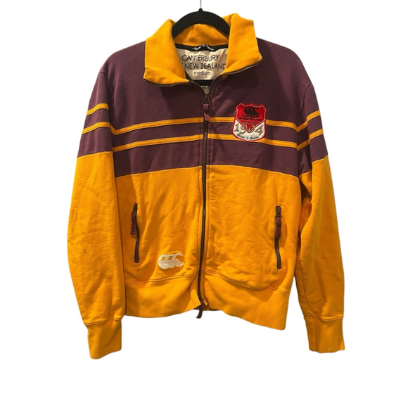Canterbury Of New Zealand Vintage 90's Full Zip Jacket Size Medium Sweater Rugby - Picture 1 of 7